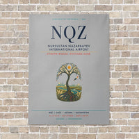 Thumbnail for Nursultan Nazarbayev International Airport Astana NQZ vertical canvas print - no frame - light gray background