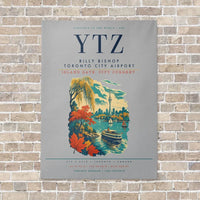Thumbnail for Billy Bishop Toronto City Airport YTZ vertical canvas print - no frame - light gray background