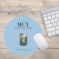 Thumbnail for Sunshine Coast Airport (MCY) design on light blue round mouse pad