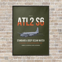 Thumbnail for Atlantique 2 Standard 6 vertical canvas print - framed - green army background