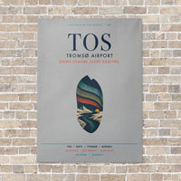 Thumbnail for Tromsø Airport TOS vertical canvas print - no frame - light gray background