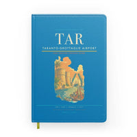 Thumbnail for Taranto-Grottaglie Airport (TAR) design on turquoise notebook