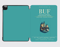 Thumbnail for Buffalo Niagara International Airport (BUF) design on turquoise ipad tablet case