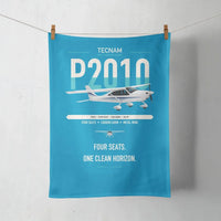 Thumbnail for Tecnam P2010 design on turquoise towel