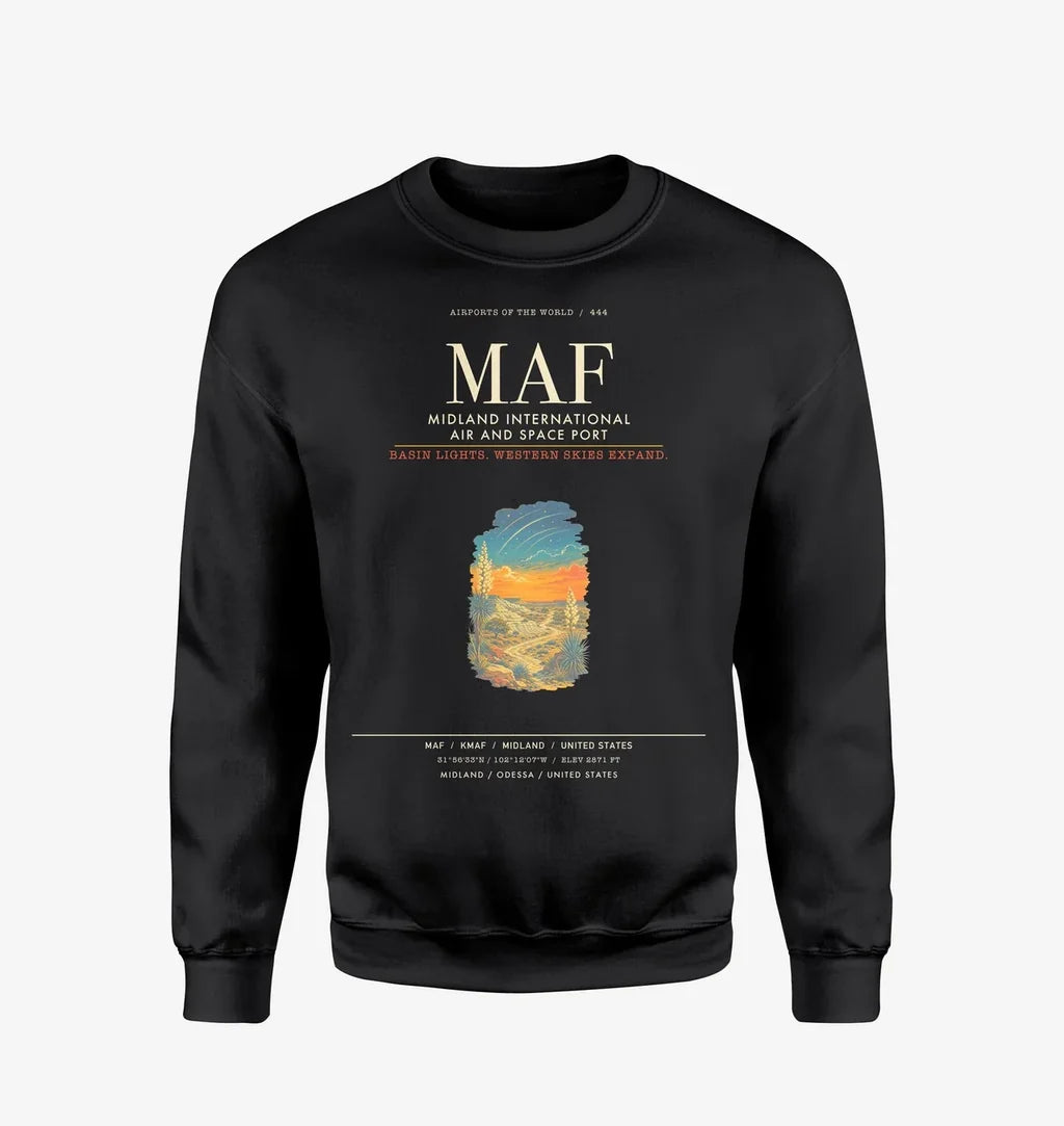 Midland International Air and Space Port MAF Sweatshirt - Black