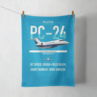 Thumbnail for Pilatus PC-24 design on turquoise towel