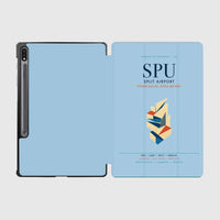 Thumbnail for Split Airport (SPU) design on light blue samsung tablet tablet case