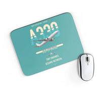 Thumbnail for Airbus A330-300 design on turquoise rectangle mouse pad