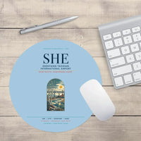 Thumbnail for Shenyang Taoxian International Airport (SHE) design on light blue round mouse pad