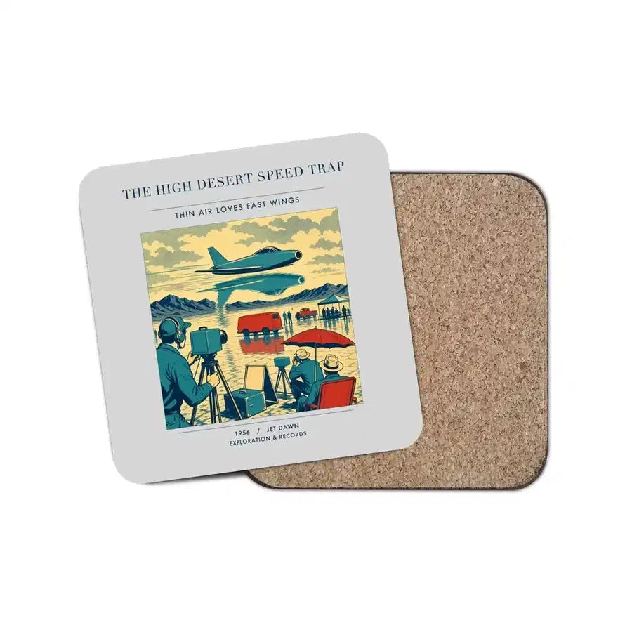 The High Desert Speed Trap - Designed Coasters design on light gray 1-piece
