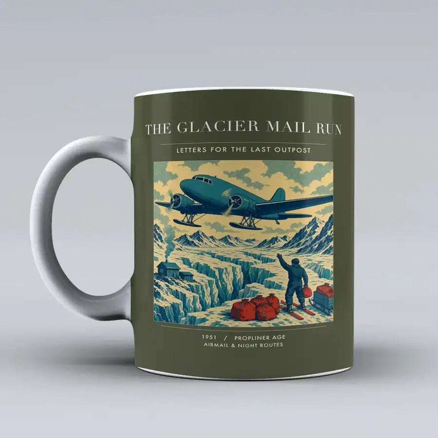 VINTAGE G4153 - The Glacier Mail Run - Ceramic Mug design on greenarmy