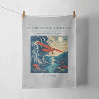 Thumbnail for VINTAGE G4148 - The Thunderstorm Detour - Designed Towels design on lightgray