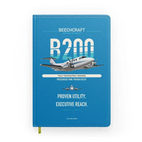 Thumbnail for Beechcraft King Air B200 design on turquoise notebook