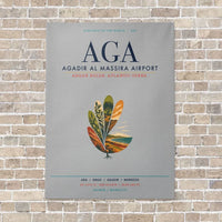 Thumbnail for Agadir Al Massira Airport AGA vertical canvas print - no frame - light gray background