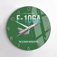 Thumbnail for F-106A Delta Dart design on green no frame wall clock