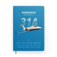 Thumbnail for Bombardier Learjet 31A design on turquoise notebook