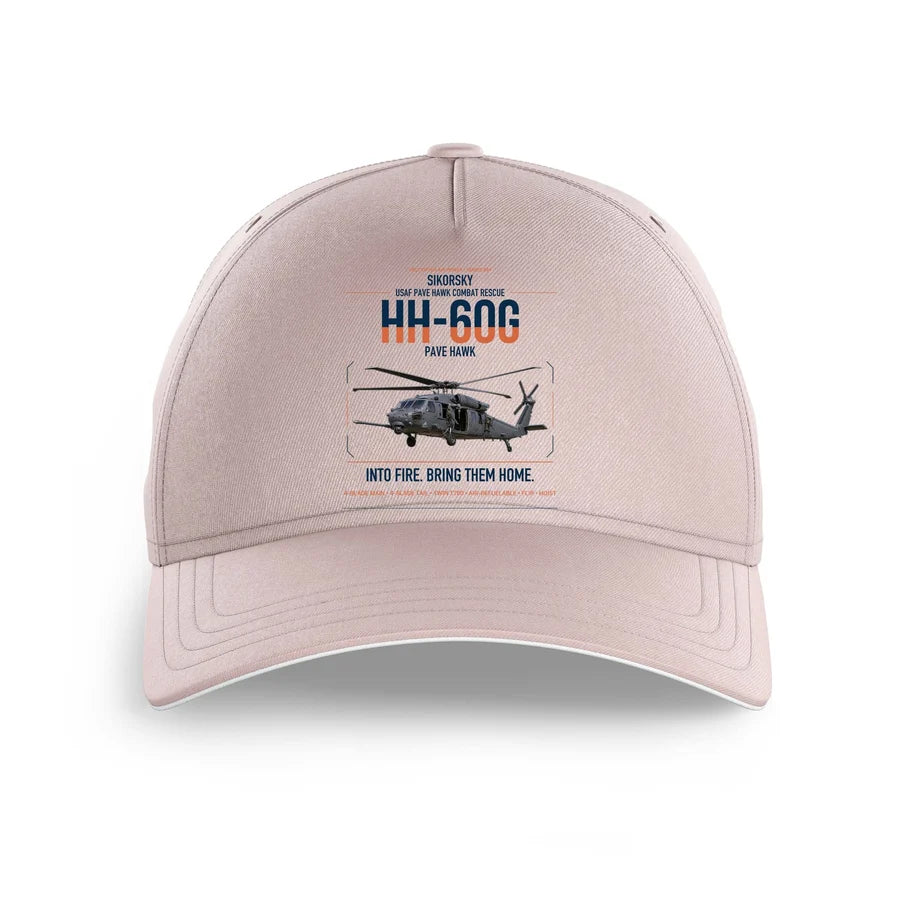 Sikorsky HH-60G Pave Hawk design on pink printed hat