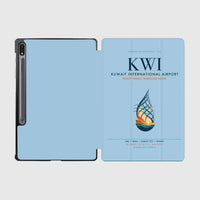 Thumbnail for Kuwait International Airport (KWI) design on light blue samsung tablet tablet case