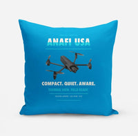 Thumbnail for Parrot ANAFI USA design on turquoise pillow