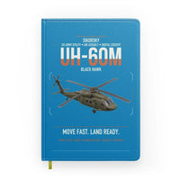 Thumbnail for Sikorsky UH-60M Black Hawk design on turquoise notebook