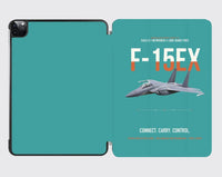 Thumbnail for F-15EX Eagle II Connect Carry Control design on turquoise ipad tablet case