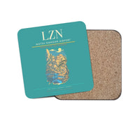 Thumbnail for Matsu Nangan Airport (LZN) design on turquoise 1 piece coaster