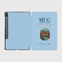 Thumbnail for Munich Airport (MUC) design on light blue samsung tablet tablet case