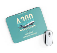 Thumbnail for Airbus A300-600R design on turquoise rectangle mouse pad