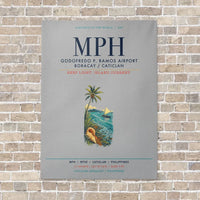 Thumbnail for Godofredo P Ramos Airport Boracay Caticlan MPH vertical canvas print - no frame - light gray background