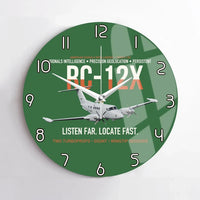 Thumbnail for RC-12X Guardrail Signals From Above design on green no frame wall clock