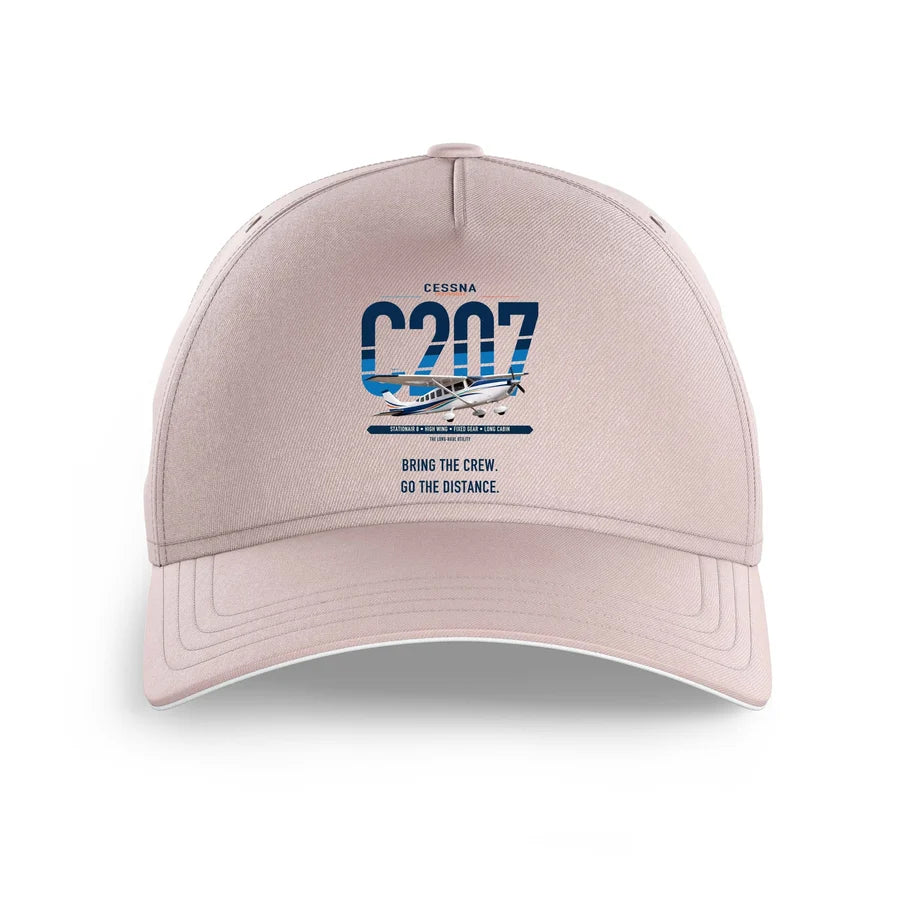 Cessna T207A Stationair 8 design on pink printed hat