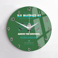 Thumbnail for DJI Matrice 4T design on green no frame wall clock