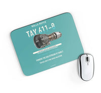 Thumbnail for TAY 611-8 design on turquoise rectangle mouse pad