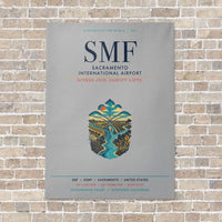 Thumbnail for Sacramento International Airport SMF vertical canvas print - no frame - light gray background