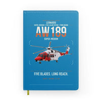 Thumbnail for Leonardo AW189 design on turquoise notebook