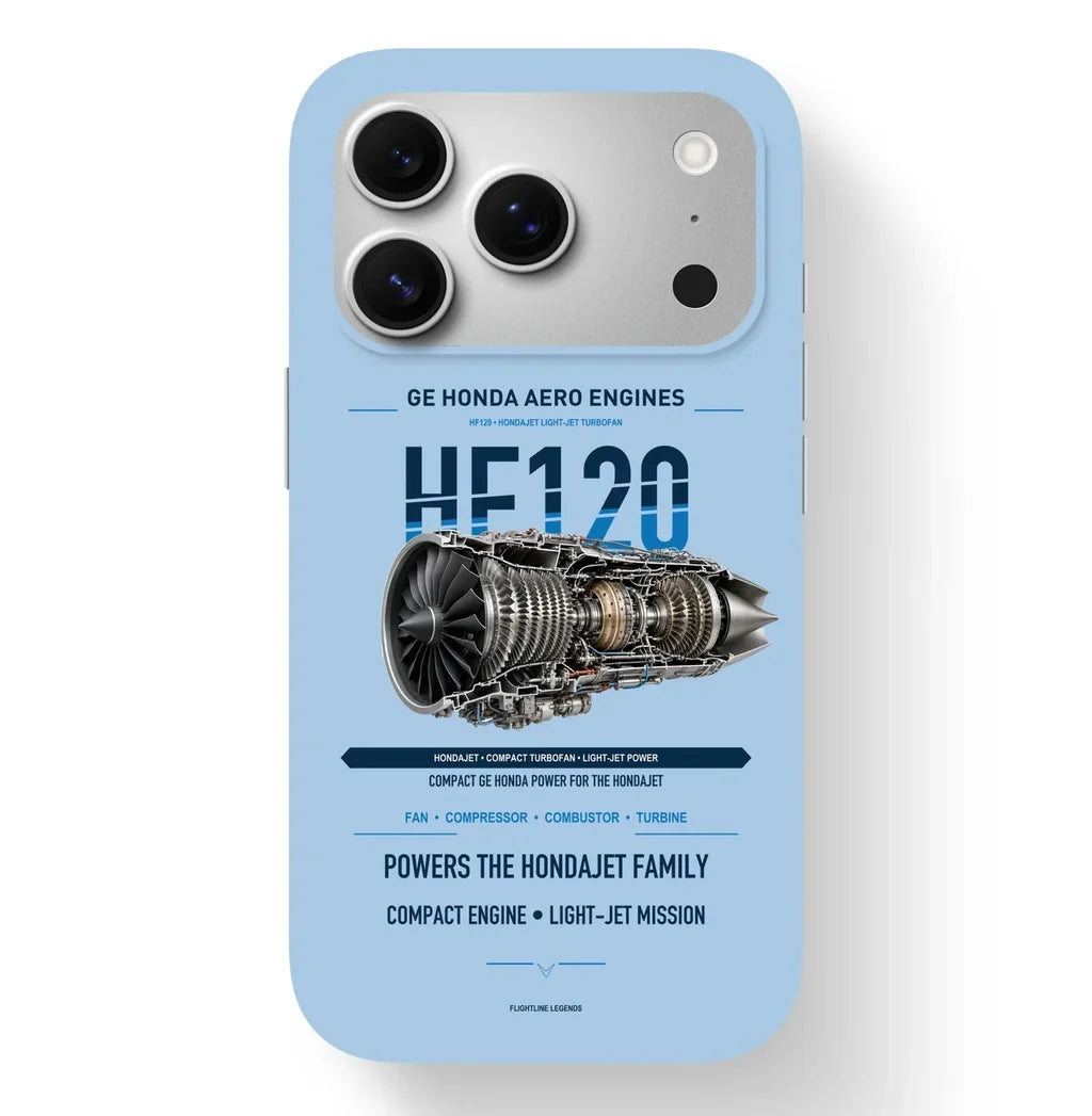 HF120 Case design on light blue iphone case
