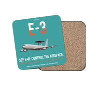 Thumbnail for E-3 Sentry AWACS design on turquoise 1 piece coaster