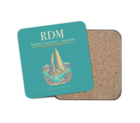Thumbnail for Roberts Field (RDM) design on turquoise 1 piece coaster