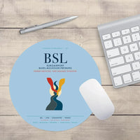 Thumbnail for EuroAirport Basel-Mulhouse-Freiburg (BSL) design on light blue round mouse pad