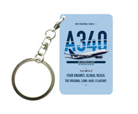 Thumbnail for Airbus A340-300 Key Chain design on light blue key chain
