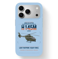 Thumbnail for Airbus Helicopters H145M LUH SOF design on light blue magsafe iphone case, for iPhone 17 Pro