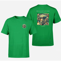 Thumbnail for VINTAGE G4092 - The Flight Kitchen - Double-Side T-Shirt design on green double side t shirt
