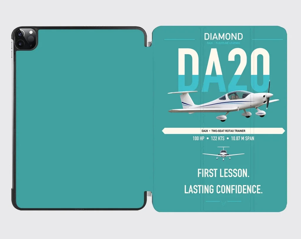 Diamond DA20 design on turquoise ipad tablet case