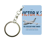 Thumbnail for Handley Page Victor K.2 design on light blue designed key chain, double-side print