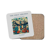 Thumbnail for The First Airlines - Designed Coasters design on light gray 1-piece
