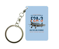 Thumbnail for F2A-3 BUFFALO Key Chain design on light blue key chain