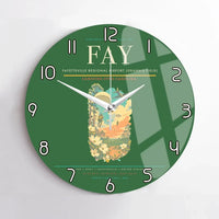 Thumbnail for Fayetteville Regional Airport (Grannis Field) (FAY) design on green no frame wall clock