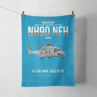 Thumbnail for NHIndustries NH90 NFH Caïman design on turquoise towel
