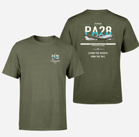 Thumbnail for Piper PA-28-181 Archer LX design on green army t-shirt, double-side print