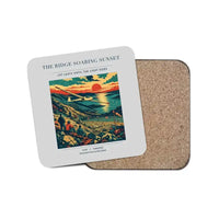 Thumbnail for The Ridge Soaring Sunset - Designed Coasters design on light gray 1-piece